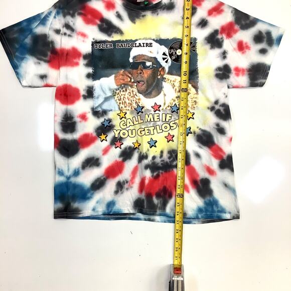 Tyler the Creator Baudelaire Call Me If You Get Lost Tye-Dye Tour T-Shirt Mens L - Picture 7 of 7